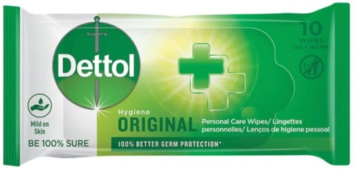 [WPEHFXNXQXYNEGWU] Dettol Hygiene Original Personal Care (Pack of 24, 10 Wipes per Pack)