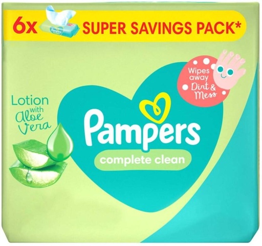 [WPEHFXNXREMHB4MC] Pampers Complete Clean Lotion With Aloe Vera (Pack of 1, 384 Wipes per Pack)