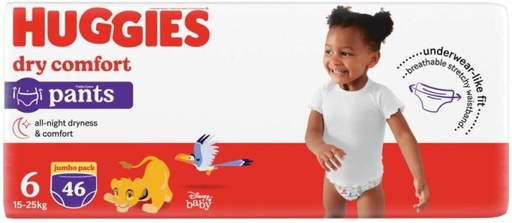 [DIRH4U47JNJMGQZY] Huggies Dry Comfort All Night Dryness Pant Diapers - 6 (46 Pieces)