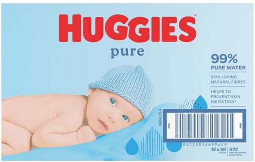 [WPEHFXNXKMVQNMSP] Huggies Pure (Pack of 1, 672 Wipes per Pack)