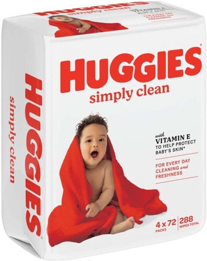 [WPEHFXNXGQYEQHHC] Huggies Simply Clean (Pack of 3, 288 Wipes per Pack)
