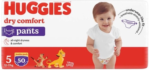 [DIRH4U47Q9V9CHDM] Huggies Dry Comfort All Night Dryness Pant Diapers - L (50 Pieces)