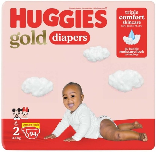 [DIRH4U47UJNKCWJS] Huggies Jumbo Gold Nappies Tape Diapers - M (94 Pieces)