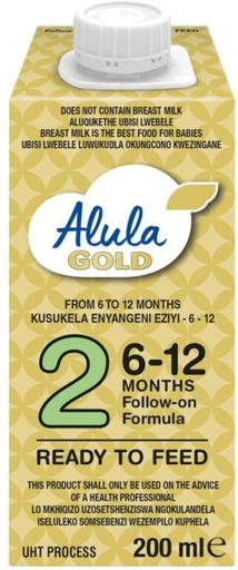 [INFH7SNVXKFVUGG3] Alula Gold 2 Follow On Formula Ready To Feed (200 ml, 0-12 Months)