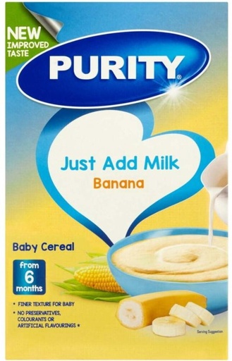 [BCEH2D4BXHFCGGGP] Purity Baby Cereal Banana Flavour Cereal (450 g, 6+ Months)