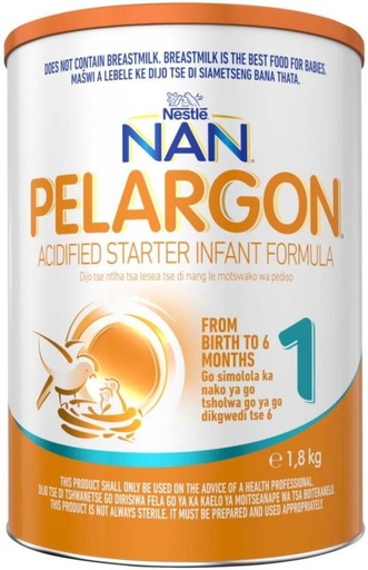[INFHB2MFKWPTHA7S] Nestle Nan Pelargon 1 Acidified Starter Infant Formula (6 x 1.8 kg, 0-6 Months)