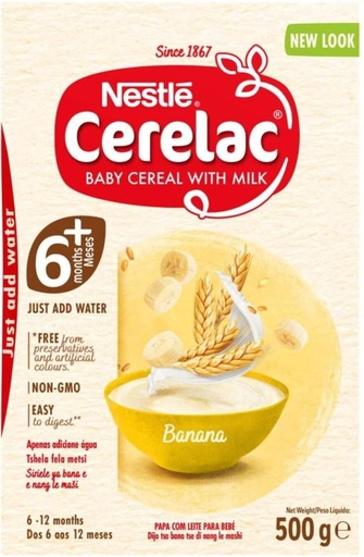 [BCEH2D4BZJNWAZ4Y] Nestle Cerelac Stage 1 Banana Cereal (500 g, 6+ Months)