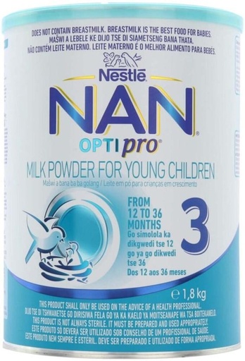 [INFHFSWTFBHAU3GE] Nestle Nan Optipro Milk Powder 3 (6 x 1.8 kg, 12-36 Months)