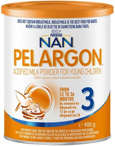 [INFHFSWTJYQJEPYJ] Nestle Nan Pelargon Acidified Milk Powder 3 (900 g, 12-36 Months)