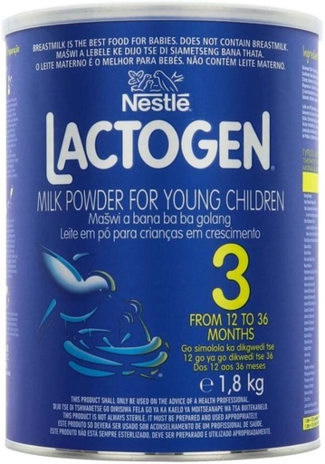 [INFH4UFTAHFM8XZB] Nestle Lactogen Milk Powder 3 (6 x 1.8 kg, 12-36 Months)