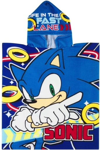 [BTWH7JW9T55EPUGC] Character Sonic Cotton Bath, Beach Towel (Multicolour, 115 cm x 50 cm)
