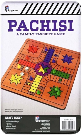 [BGEHFZV9X5NGGDSU] Pip Games Pachisi In Tin Board Game Accessories Board Game