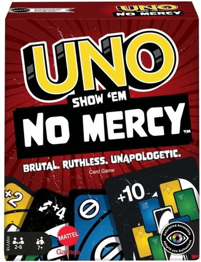 [CRDH7TYCBAHUCPGK] Mattel Uno Show Em No Mercy Paper Social Skills Card Game (Multicolour)