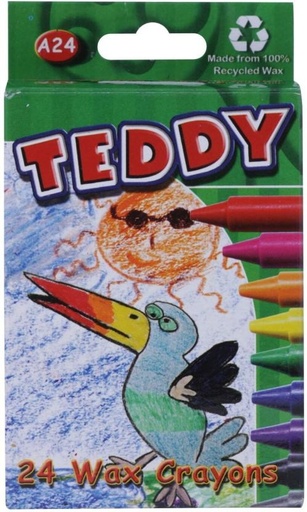 [CRYH5YQ47XDZZVNP] Teddy 24 Pack A Crayons Wax Crayons (Set of 24)