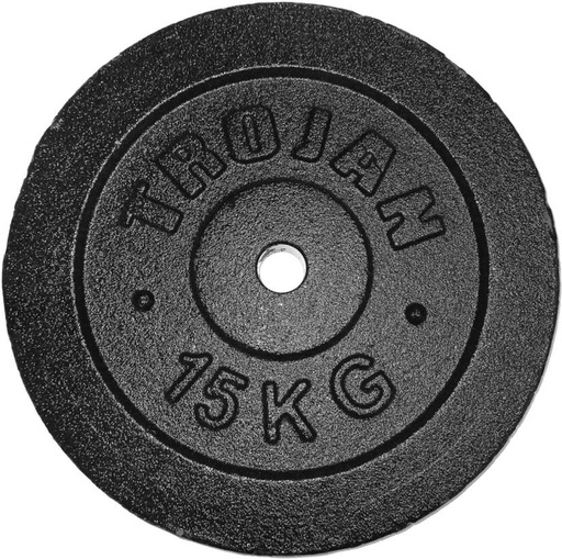 [FEWH2E8NHDV3NEB3] Trojan Barbell Disc Black Weight Plate (15150 g)