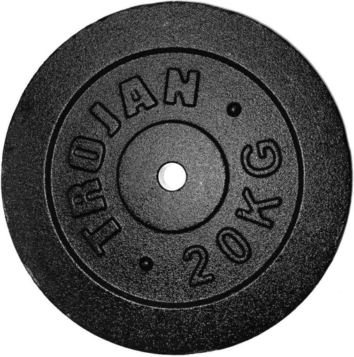 [FEWH2E8NUWJTYAXZ] Trojan Barbell Disc Black Weight Plate (20150 g)