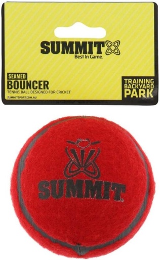 [BLLHFZU3TNPCHMDM] Summit Seamed Bouncer Cricket Tennis Ball (Pack of 1, Red, Black)