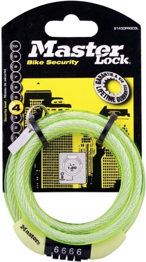 [BILH5HHAYWJWPUHC] MASTER LOCK 1200mm Multi Purpose Cable Combo Cycle Lock