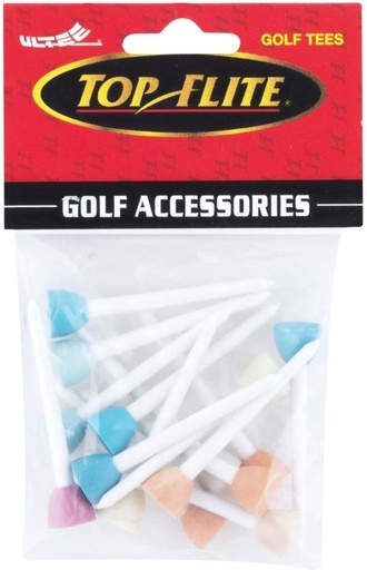 [TEEH2N6SU5TGAAUP] Top Flite Ultees Xtra Long Golf Tees (Pack of 1, Multicolour)