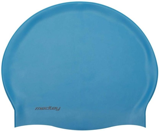 [SWCH25B6NHQAJ2ET] Medley Swim Cap Swimming Cap (Blue, Pack of 1 x Medley Silicone Cap Sky)