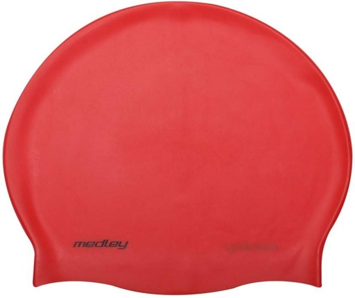 [SWCH25B6UX6GNB2E] Medley Swim Cap Swimming Cap (Red, Pack of 1 x Medley Silicone Cap Red)