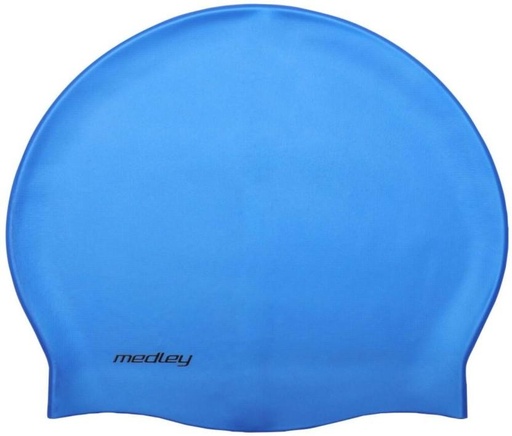 [SWCH25B6YUHEU2GV] Medley Swim Cap Swimming Cap (Blue, Pack of 1 x Medley Silicone Cap Blue)