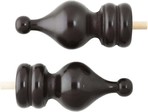[CUAH4U24KHUP2AFZ] Rufflette Brown Curtain Knobs (15 cm x 4 cm) (Pack of 1)