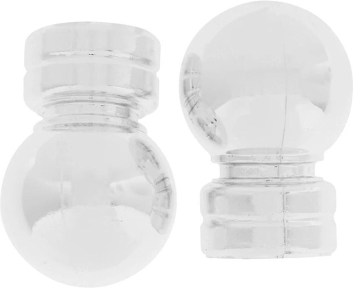 [CUAH4UFCJGHAEEFF] Rufflette Silver Curtain Knobs (10 cm x 2 cm) (Pack of 1)