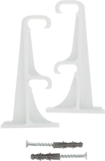 [CUAH4U24EFMZAMZB] Rufflette White Rod Rail Bracket (13 cm x 2 cm) (Pack of 1)