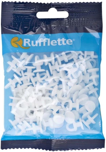 [CUAH4UFCWDP2YHU5] Rufflette White Dumb Bell Gliders (10 cm x 2 cm) (Pack of 1)
