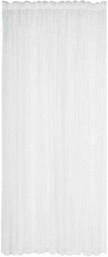 [CRTHFXH6HBGQVZ5W] Design Collection 218 cm (7 ft) Polyester Transparent Window Curtain (Plain, White)
