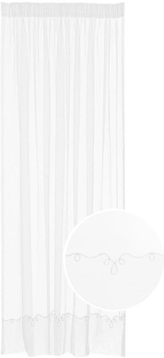 [CRTHFXH72AHHYEA8] Design Collection 218 cm (7 ft) Polyester Transparent Window Curtain (Solid, White)