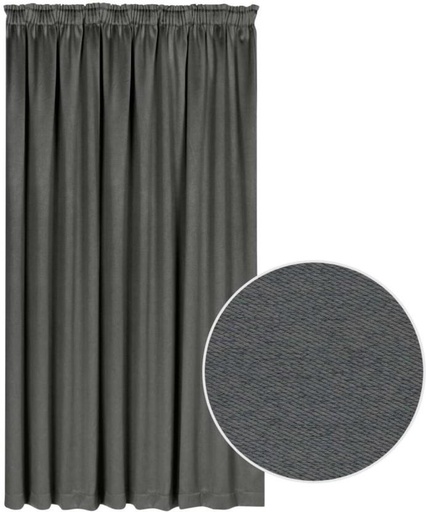 [CRTHFXH6AVDYGDG6] Classic Collection 230 cm (8 ft) Velvet Blackout Window Curtain (Solid, Grey)