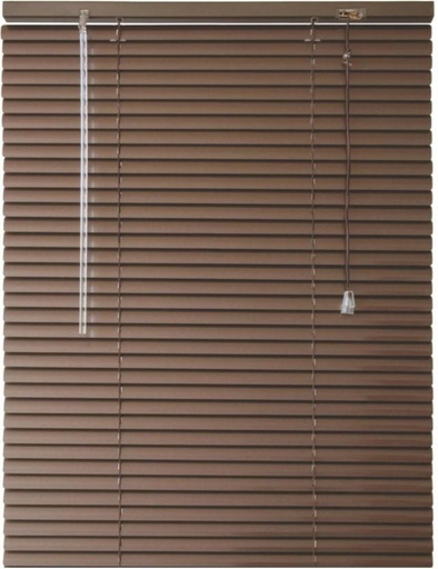 [BLSH2YRWEKCCVXKG] Finishing Touches Cord Drawn Venetian Blind (Wood, In Window)
