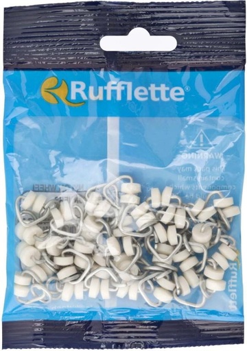 [CUAH4UFCY7HFQ4FQ] Rufflette White Wheel Runner (10 cm x 1 cm) (Pack of 1)