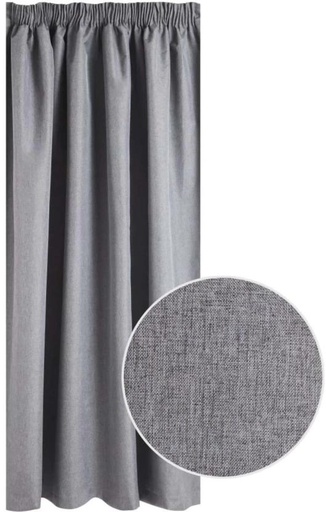 [CRTHE2AYFBGZEVTE] Classic Collection 218 cm (7 ft) Polyester Room Darkening Door Curtain (Plain, Grey)