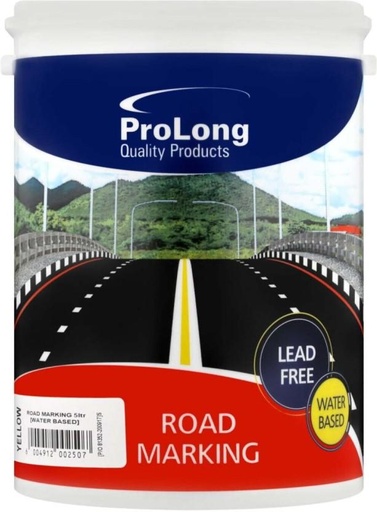 [FLPH7SZSGJR764BU] Prolong Waterbased Roadmarking Paint Yellow Emulsion Floor Coating Paint (5 L)