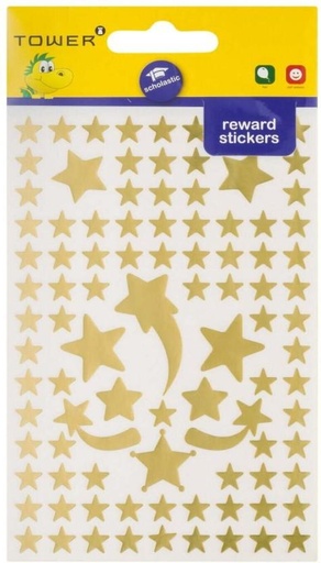 [STIH25B5BD5Y6F3X] Tower 0.203 m Fun Stars Gold Glow in the Dark Sticker (Pack of 1)