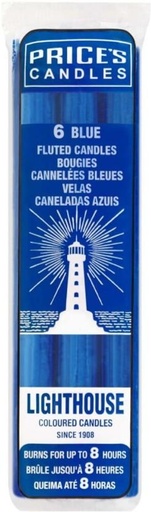 [CNDH28MGSZGGBSZ5] Price's Lighthouse Coloured Candles (Blue, Pack of 1)