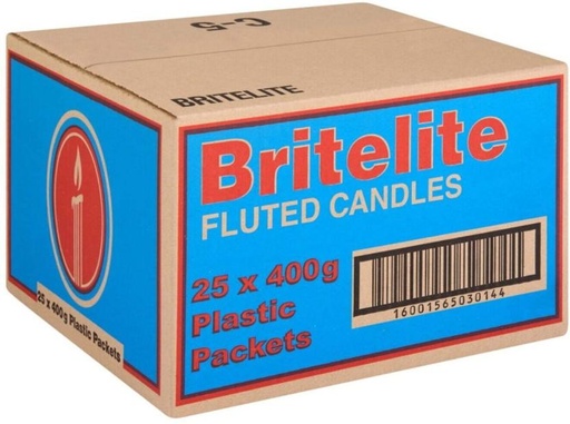 [CNDHFXH8GG3CHGB9] Britelite White Candles (White, Pack of 25)