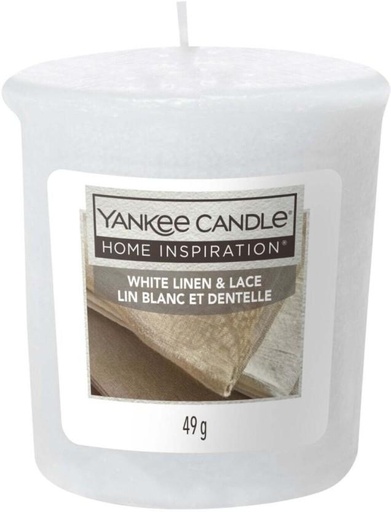 [CNDHFXH628KVA3CS] Yankee Votice Candle Linen & Lace (White, Pack of 1)