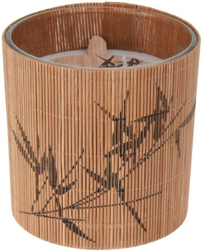 [CNDH7RJQUJKGYXSS] Excellent Houseware 11cm Onyx Candle with Bamboo Print (Brown, Pack of 1)
