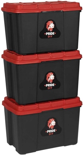 [STBH5HHJFXVBGJ9S] PRIDE DIY Snaplock Storage Box (Black)