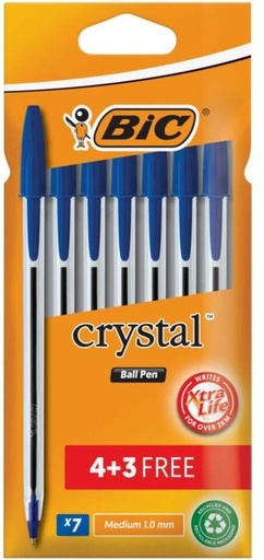[PENH27QZQHN9NRVW] Bic Cristal Ball Pen (Pack of 7, Blue)