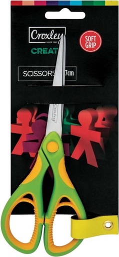 [SCIH4ZCSPH7UDTGJ] Croxley Create Soft Grip Scissors (Multicolor)