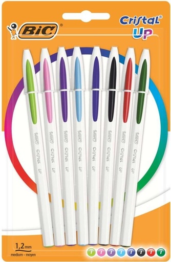 [PENH27QZZDKY5KZE] Bic Cristal Up Ball Pen (Pack of 6, Multicolor)