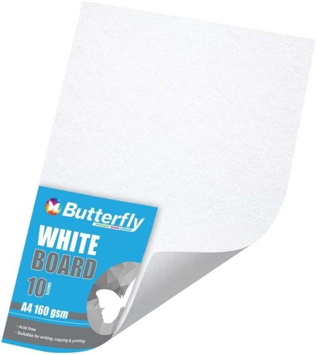 [PPRH4YSJQUFAUDYB] Butterfly A4 160 gsm Bond Paper (Set of 1, White)