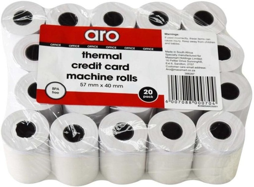 [PPRH27JZXZKB3KYG] Aro B1 55 gsm Thermal Paper (Set of 20, White)