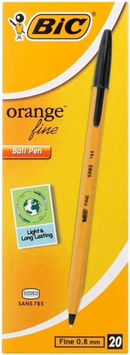 [PENH27QZHZH7WNDU] Bic Orange Ball Pen (Pack of 20, Black)