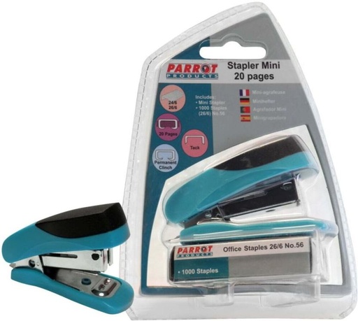 [STAH2YXPZYGEKGFR] Parrot Stapler Plastic Mini Staples Cordless  Stapler (Pack of 1)